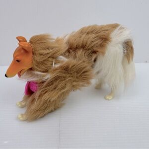 Vintage Mattel's Barbie  1989 Pet Border Collie Dog  Jointed 8" Long Toy 
Nice
